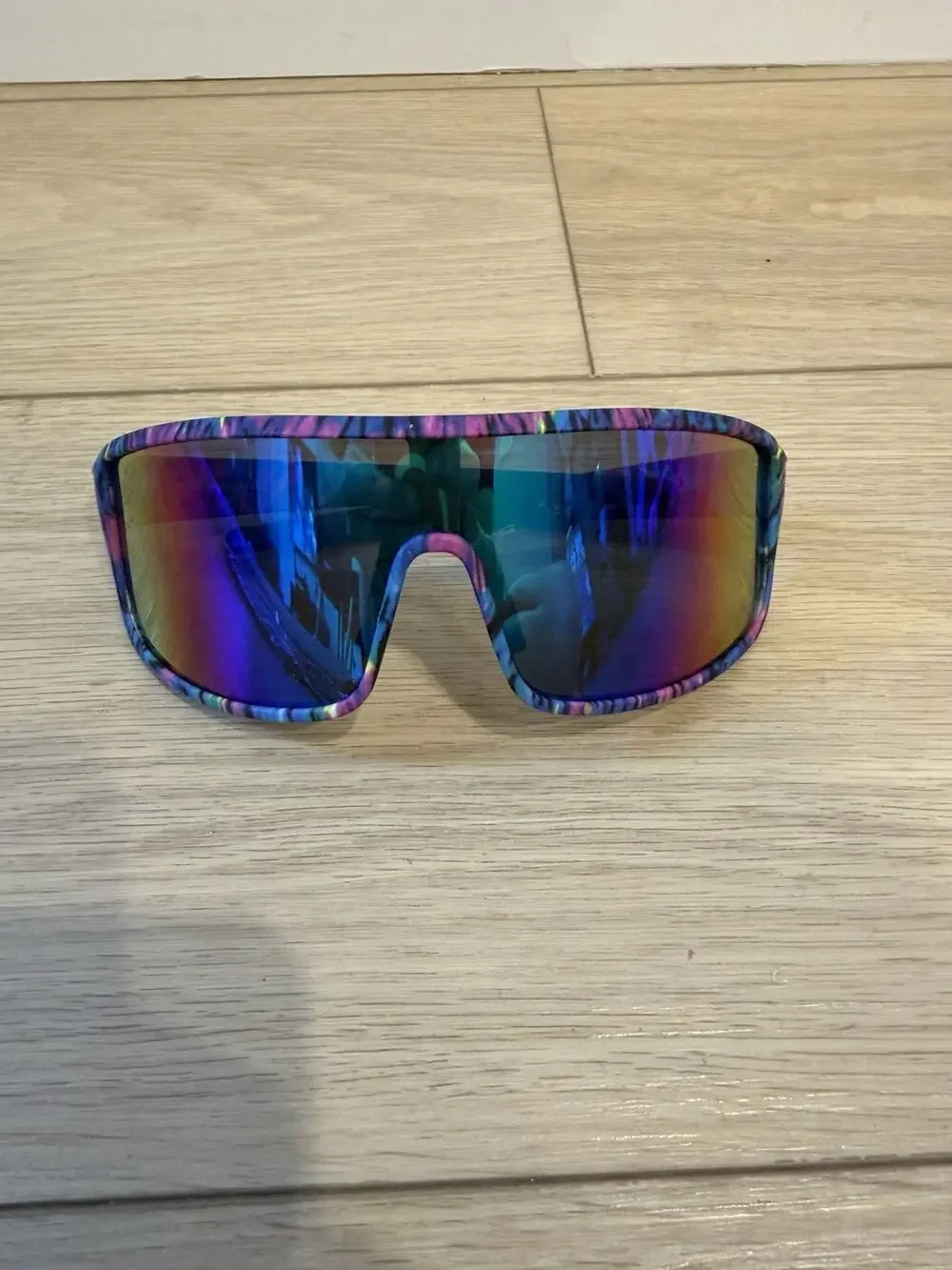 Piranha Eyewear Berkley Shield Sports Tie-Dye Multicolor with Mirror Lens 62191